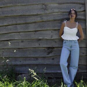 Zara Openwork Embroidered Top